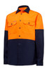 Hard Yakka Hi Vis L/Sl H/Weight 2Tone Cotton Drill Shirt - Y04605 Hard Yakka Hi Vis L/Sl H/Weight 2Tone Cotton Drill Shirt - Y04605
