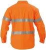 Bisley BTC6482 HiVis 3M Reflective Tape Closed Front Mens Drill L/S Shirt