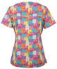 4STP1 - JB's Ladies Scrub Top Printed - JB's Wear