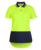 6HDS1 - JB's Ladies Hi Vis S/S Drop Tail Polo - JB's Wear