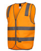 Jb's Vic Rail (D+N) Zip Safety Vest Orange - 6DVSV