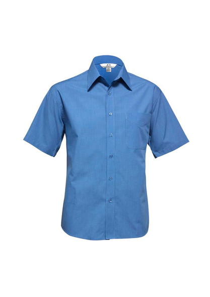 SH817 - Mens Micro Check Short Sleeve Shirt  - Biz Collection sold by Kings Workwear  www.kingsworkwear.com.au