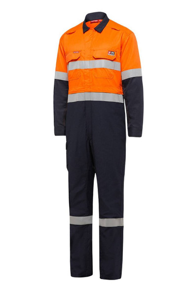 KingGee Shieldtec FR Hi Vis Two Tone Coverall With FR Tape - Y00055 - KingGee sold by Kings Workwear www.kingworkwear.com.au