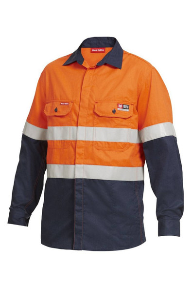 KingGee Shieldtec FR Hi-Visibility Two Tone Open Front Long Sleeve Shirt With FR Tape - Y04350 - KingGee sold by Kings Workwear www.kingworkwear.com.au