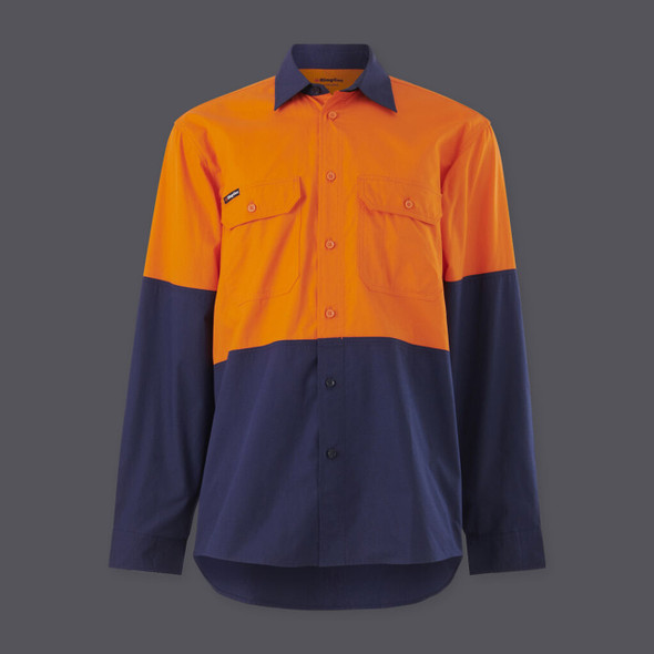 KingGee Mens Workcool Vented Spliced Shirt Long Sleeve - K54912