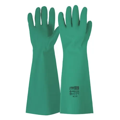 Pro Choice RNU22 45cm Green Nitrile Gaunlet Gloves sold by Kings Workwear at www.kingsworkwear.com.au