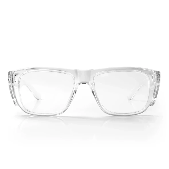Safestyle - Fusions XL Clear Frame Clear Lens Safety Glasses - FCCXL100