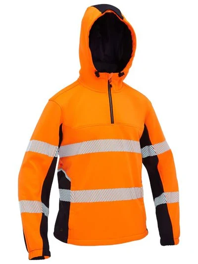 BK6571T - Flex & Move™ Hi Vis Taped Liquid Repellent Fleece Hoodie - Bisley