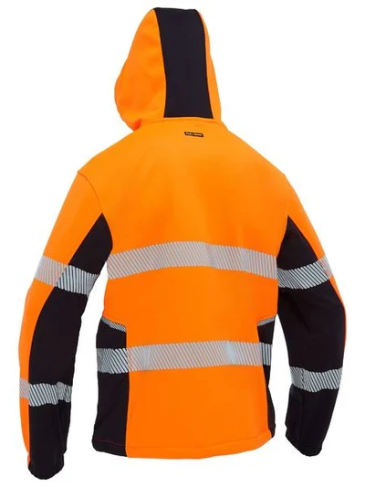 BK6571T - Flex & Move™ Hi Vis Taped Liquid Repellent Fleece Hoodie - Bisley