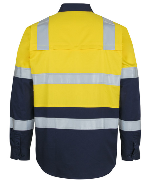 6DNW3 - JB's Hi Vis (D+N) L/S 150G Level 3 Work Shirt -  Jb's Wear