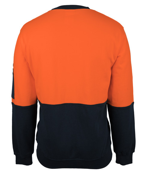 JB's Hi Vis 310 Cotton Crew Neck Fleece - 6HVCM
