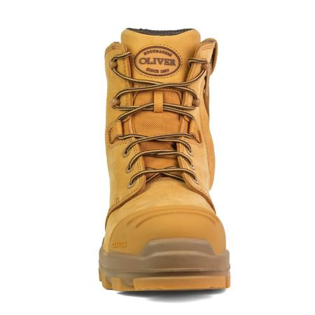 Oliver - 150mm Wheat Zip Sided Boot with Low-Cut Collar - 54533Z