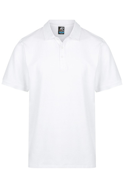 Front View of CLAREMONT MENS POLOS - W1315 -  sold by Kings Workwear www.kingsworkwear.com.au