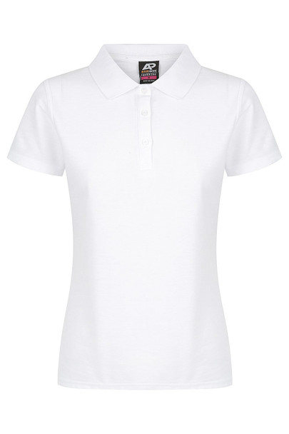 Front View of HUNTER LADY POLOS - W2312 -  sold by Kings Workwear www.kingsworkwear.com.au