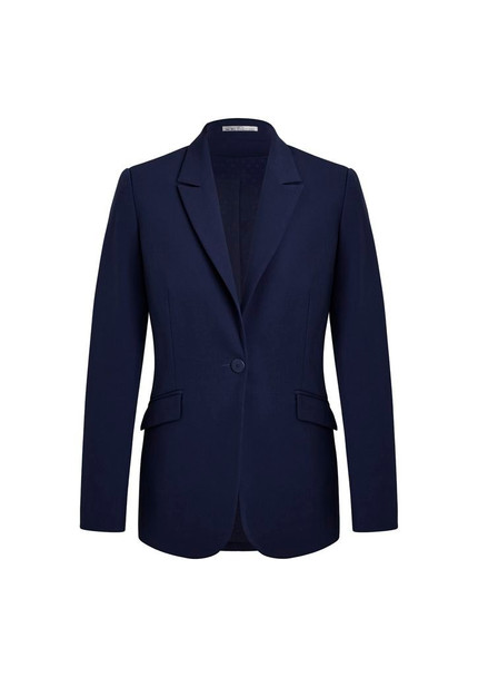 Front View of Womens Siena Longline Jacket      sold by Kings Workwear www.kingsworkwear.com.au Front View of Womens Siena Longline Jacket      sold by Kings Workwear www.kingsworkwear.com.au
