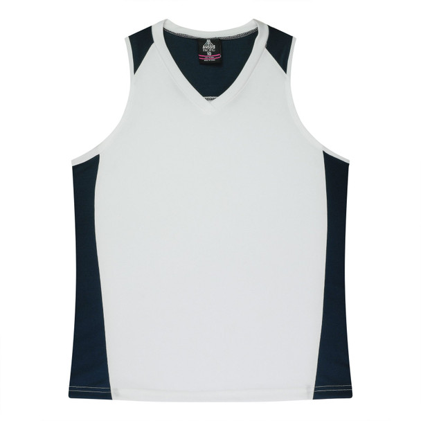 Front View of PREMIER LADY SINGLETS - W2101 - AUSSIE PACIFIC sold by Kings Workwear www.kingsworkwear.com.au