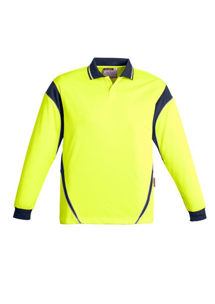 ZH249 - Mens Hi Vis Aztec Polo - Long Sleeve - Syzmik sold by Kings Workwear  www.kingsworkwear.com.au