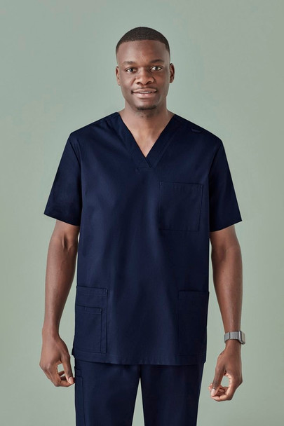 CST141MS - Mens Tokyo V-Neck Scrub Top - Biz Care  sold by Kings Workwear  www.kingsworkwear.com.au