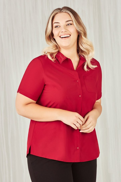 CS947LS - Womens Florence Short Sleeve Shirt - Biz Care  sold by Kings Workwear  www.kingsworkwear.com.au