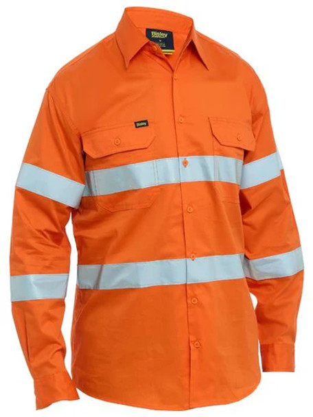 Bisley BS6698T Taped Hi Vis Cool Lightweight Drill Shirt Bisley BS6698T Taped Hi Vis Cool Lightweight Drill Shirt