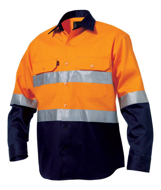 KingGee Mens Reflective Spliced Drill Shirt Long Sleeve - K54315 - KingGee sold by Kings Workwear www.kingworkwear.com.au KingGee Mens Reflective Spliced Drill Shirt Long Sleeve - K54315 - KingGee sold by Kings Workwear www.kingworkwear.com.au