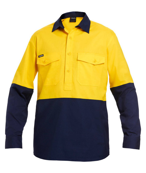KingGee Mens Workcool2 Spliced Closed Front Shirt Long Sleeve - K54876 - KingGee sold by Kings Workwear www.kingworkwear.com.au KingGee Mens Workcool2 Spliced Closed Front Shirt Long Sleeve - K54876 - KingGee sold by Kings Workwear www.kingworkwear.com.au