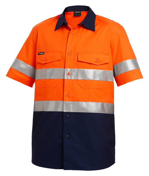 KingGee Mens Workcool2 Reflective Spliced Shirt Short Sleeve - K54885 - KingGee sold by Kings Workwear www.kingworkwear.com.au KingGee Mens Workcool2 Reflective Spliced Shirt Short Sleeve - K54885 - KingGee sold by Kings Workwear www.kingworkwear.com.au