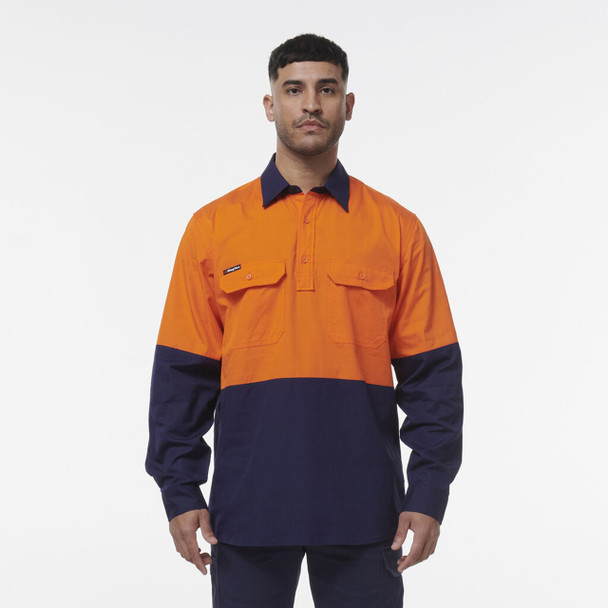 KingGee Workcool Vented Closed Front Spliced Shirt - K54011