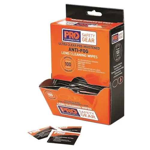 Pro Choice AFW100 Anti-Fog Lens Wipes  100 Pack sold by Kings Workwear at www.kingsworkwear.com.au