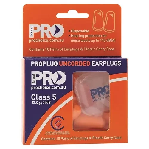 PRO CHOICE EPOU-10 PROBULLET DISPOSABLE UNCORDED EARPLUGS 10 PACK sold by Kings Workwear at www.kingsworkwear.com.au