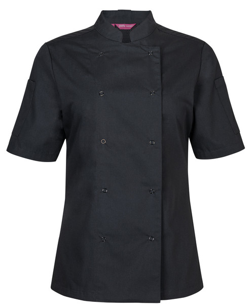 JB's Ladies S/s Snap Button Chef Jacket - 5CJS1