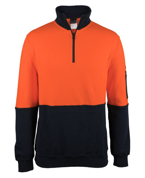 JB's Hi Vis 310 Cotton 1/2 Zip Fleece - 6HVFM