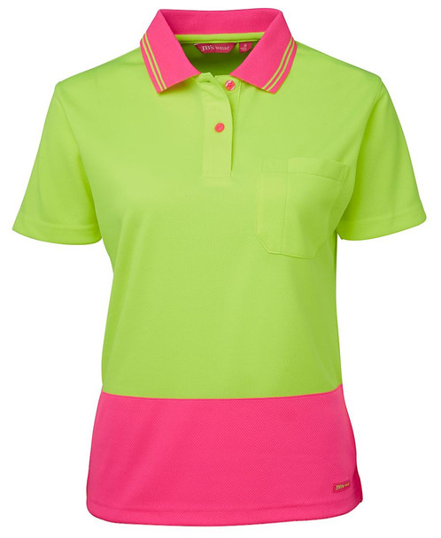 JB's Ladies Hi Vis S/S Comfort Polo - 6LHCP