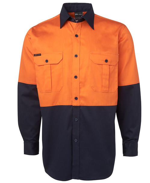 JB's Hi Vis L/S 190g Work Shirt - 6HWL
