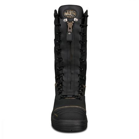 Oliver - 350mm Black Laced In Zip Mining Boot - 65791
