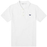 Maison Kitsuné Navy Fox Patch Classic Polo-Shirt (White