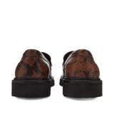 Vinny'S Le Club Lug Sole Snaffle Loafers (Brown Python)----810_brp