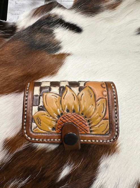 Sunflower and checkered Wallet Sunflower and checkered Wallet