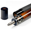 Cuetec Cynergy X Amber Pool Cue - No Wrap - Collar, Joint and Joint Protectors