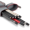 Cuetec Pro Line Grey Hard Pool Cue Case - 3x5 - Open With Cues