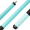 Rage RG07 Sky Blue Checkered Flag Pool Cue - Detail