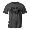 Break Run Repeat T-Shirt - Heather Charcoal - Front