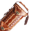 Instroke Saddle Brown Hand Painted D01 Pool Cue Case - 3x5 - Top Detail