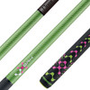 Poison VX Break Cue with Venom Carbon Fiber Shaft - Green and Pink - Detail