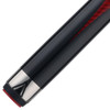 Poison Maelith Pool Cue With Carbon Fiber Shaft - Black/Red - Butt Detail