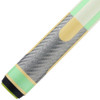Poison Candy Pool Cue with Carbon Fiber Shaft - Green/Peach - Butt Detail