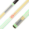 Poison Candy Pool Cue with Carbon Fiber Shaft - Green/Peach - Detail