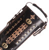 Instroke Saddle Black Hand Painted D05 Pool Cue Case - 3x5 - Top Detail
