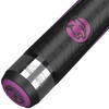Predator BK Rush Pink/Silver Break Cue - Sport Wrap - Butt Detail