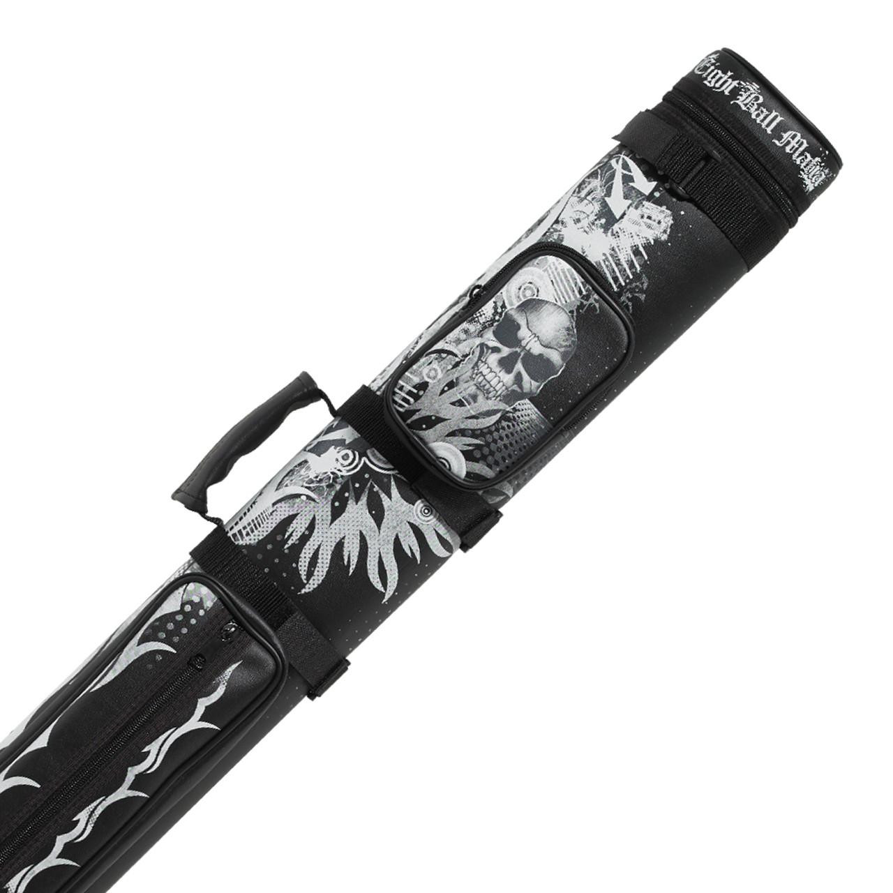 Eight Ball Mafia Skull and Flames Pool Cue Case - 2x2 - FCI Billiards